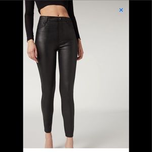 CALZEDONIA Leather Skinny Leggings
